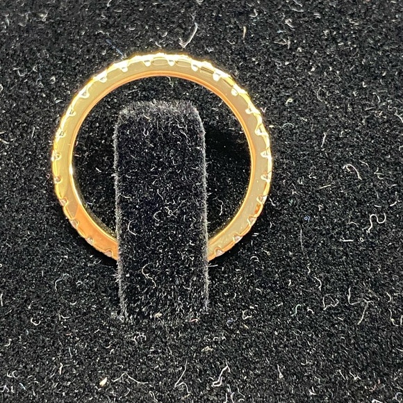 Elegant Gold and Diamond Eternity Band size 6 - Picture 3 of 5
